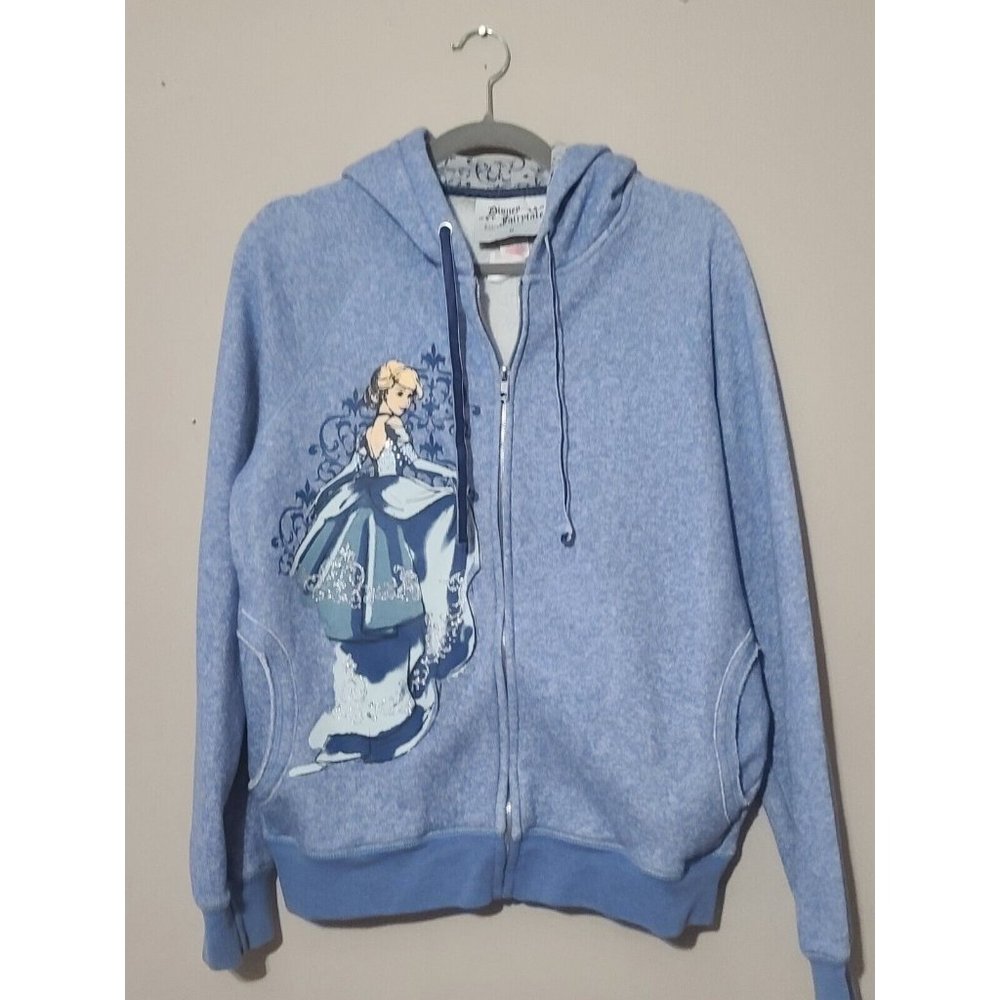 DISNEY DESIGNER FAIRYTALE CINDERELLA HOODED SWEATSHIRT SWEATER TOP SZ MD